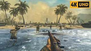 Battle of Peleliu 1944 | 1st Marine Division | Call of Duty: World at War [4K 60FPS UHD] Gameplay