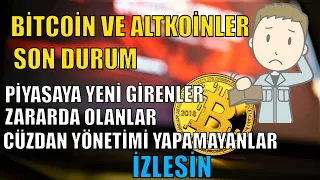 ZARARDA OLAN KÂR ETMEK İSTEYEN İZLESİN-BİTCOİN VE ALTKOİNLER DE SON DURUM-ÖNEMLİ SEVİYELER!