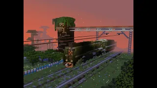 Create mod train | Поезд П36 в маинкарфт | Steam locomotive in minecraft