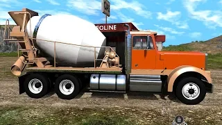 BeamNG Drive - Concrete Truck on the Small Dirt Path Map