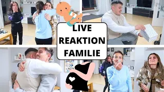 LIVE REAKTION UNSERER FAMILIE 🤰🏼👶🏼WIR SIND SCHWANGER | TBATB