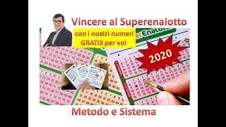 Vincere al superenalotto metodo e sistema 2020