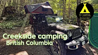 Creekside camping, Jeep Wrangler Overland Trip with ikamper mini