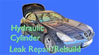 Mercedes SLK R 171 top hydraulic cylinder refurbish without disassebmling.