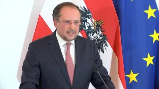 Pressekonferenz von Außenminister Alexander Schallenberg am 17. März 2020