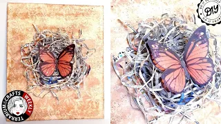 🔴DIY Butterfly Canvas Wall Art, Vintage Decor, Crafts Ideas to Sell, Handmade Gift