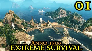 Anno 1800 EXTREME - New City Survival with ULTRA HARD Boosted AI + No Diplomacy | Strategy | Part 01