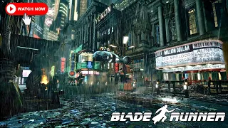 Rainy Futuristic City 🌧 Sci Fi Rain Ambience 🎧 ASMR BLADE RUNNER