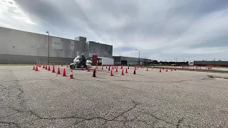 Police Motorcycle Skills - I Beam Cone Pattern (Novice)