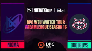 Dota2 - Nigma Galaxy vs Coolguys - Game 1 - DPC WEU Winter Tour - DreamLeague Season 16