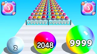 Ball Run 2048, Jelly Run 2048, Going Balls ​- All Levels Gameplay Android,ios New Mobile Games GPZME