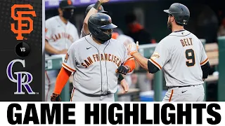Brandon Belt lifts Giants with home run | Giants-Rockies Game Highlights 8/5/20