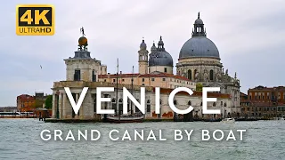 GRAND CANAL of VENICE, Italy - Full Grand Canal by Boat - 4K 🇮🇹