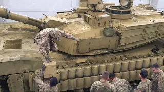 Installing Advanced Reactive Armor Plates on the Massive M1 Abrams Tank