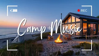 Chill Music at a Seaside Cottage at Dusk | Campfire Sound and Relaxing Vibes for Study, Work, Sleep