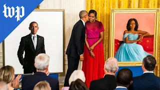 The Obamas' portrait unveiling, in 2 minutes