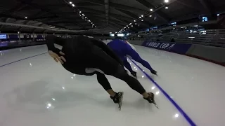 Speed Skating at the Olympic Oval with Joey Kimani KC 400m 24.9