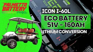 ICON i60L - ECO BATTERY 51v - 160ah Lithium Golf Cart Battery Installation Video