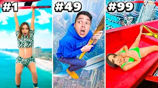 CUMPLIENDO 100 RETOS EXTREMOS de 7 SEGUNDOS con YOUTUBERS !!