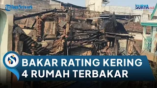 KRONOLOGI Kebakaran 4 Rumah di Putat Surabaya, 3 Petugas PMK Terluka, Ada yang Jatuh dari Lantai 2