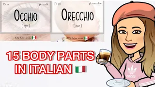 Learn New ITALIAN 🇮🇹 Words Everyday 15 Body parts in italian 🇮🇹 for beginners 🌸