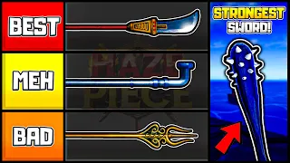 Ranking & Showcasing All Swords In Haze Piece! | Tier List