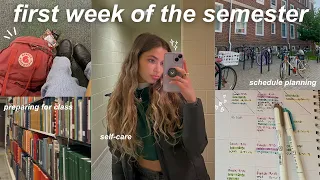 the first week of college 📚 studying, semester prep, and schedule planning