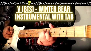 BTS V - Winter Bear - Guitar Instrumental With TAB