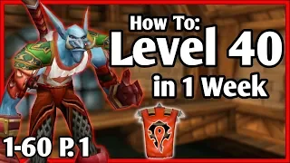 WoW Classic Grinding Guide - Level 1 - 40 in 1 week. Horde Side - Get Gold for your Mount!