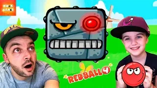 НОВЫЙ КРАСНЫЙ ШАРик против Черный Квадрат РОБОТ в ИГРЕ RED BALL 4