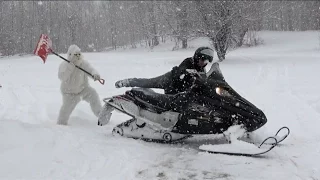 SNOWMOBILER'S SHOCKING YETI ATTACK CAUGHT ON TAPE