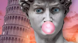 Funny Motion Animation with Michelangelo David statue