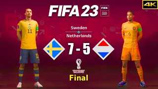 FIFA 23 - SWEDEN vs. NETHERLANDS - FIFA World Cup Final - Ibrahimović vs. van Dijk - PS5™ [4K]