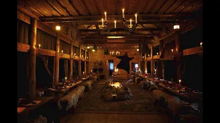 Viking Long Hall  /Fireplace with Crackling and Ambiance, for Sleeping Or Study