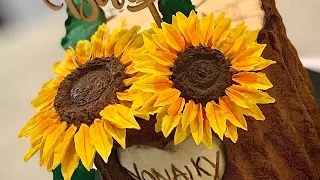 How to make gum paste/fondant sunflowers