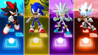 Shadow 🆚 Sonic 🆚 Silver Sonic 🆚 Hyper Sonic || Tiles Hop Gameplay 🎯🎶