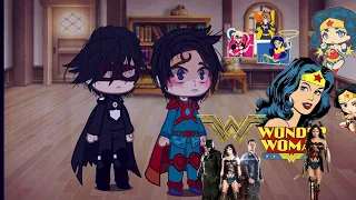 Superman and Batman react to wonder woman#DC#Ships#Video#Justice league