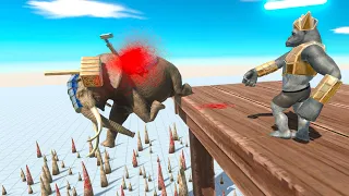 PRIMATES vs MAMMALS vs REPTILES | TABLE BATTLE and SPIKES  - Animal Revolt Battle Simulator