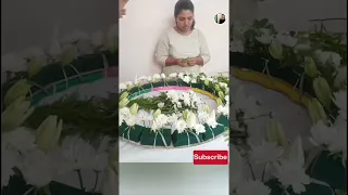 how to make a wreath for a funeral with fresh flowers. episode : 164