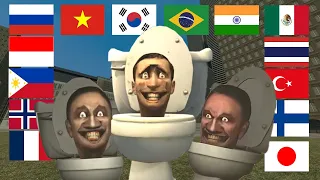 Skibidi Toilet in different languages meme