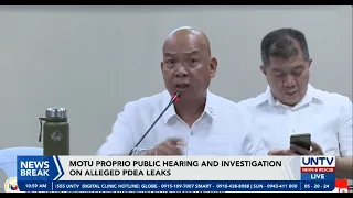 Motu proprio public hearing and investigation on alleged PDEA Leaks