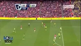 Arsenal vs Norwich 20132014 Превосходная комбинация и гол Wilshere