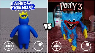 Playing as BLUE vs HUGGY WUGGY? Poppy Playtime Chapter 3 MORPHS vs Rainbow Friends 2