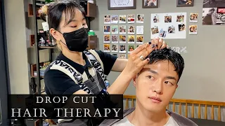 ASMR 바리깡 도사의 릴랙스 한 스파 헤어컷 | 헤이든 | Drop cut & Head Scaling & Hair Therapy