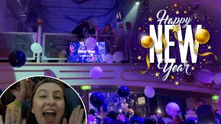 Midnight Balloon Drop! New Year's Eve on the Royal Promenade - Royal Caribbean Cruise Vlog
