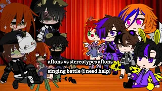aftons vs stereotypical aftons singing battle || my au || fnaf ||