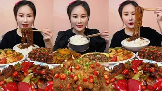 ASMR | 매운쇠고기갈비찜 먹방 | 매운연어국수 먹방 | 마라탕버섯과김밥 먹방 | 삼겹살과피순대쌀밥 먹방 | 중국먹방/돈까스/돼지족발/볶음밥 먹방 | 김치볶음밥과소갈비찜한식 먹는