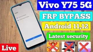 Vivo y75 5g frp bypass | Android 12 Without pc latest security Google account bypass mic not working