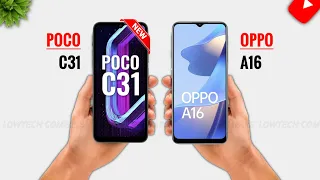 Poco C31 Vs Oppo A16 | Full Comparison ⚡