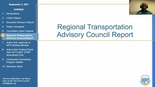 Boston Region MPO Board Meeting: September 2, 2021